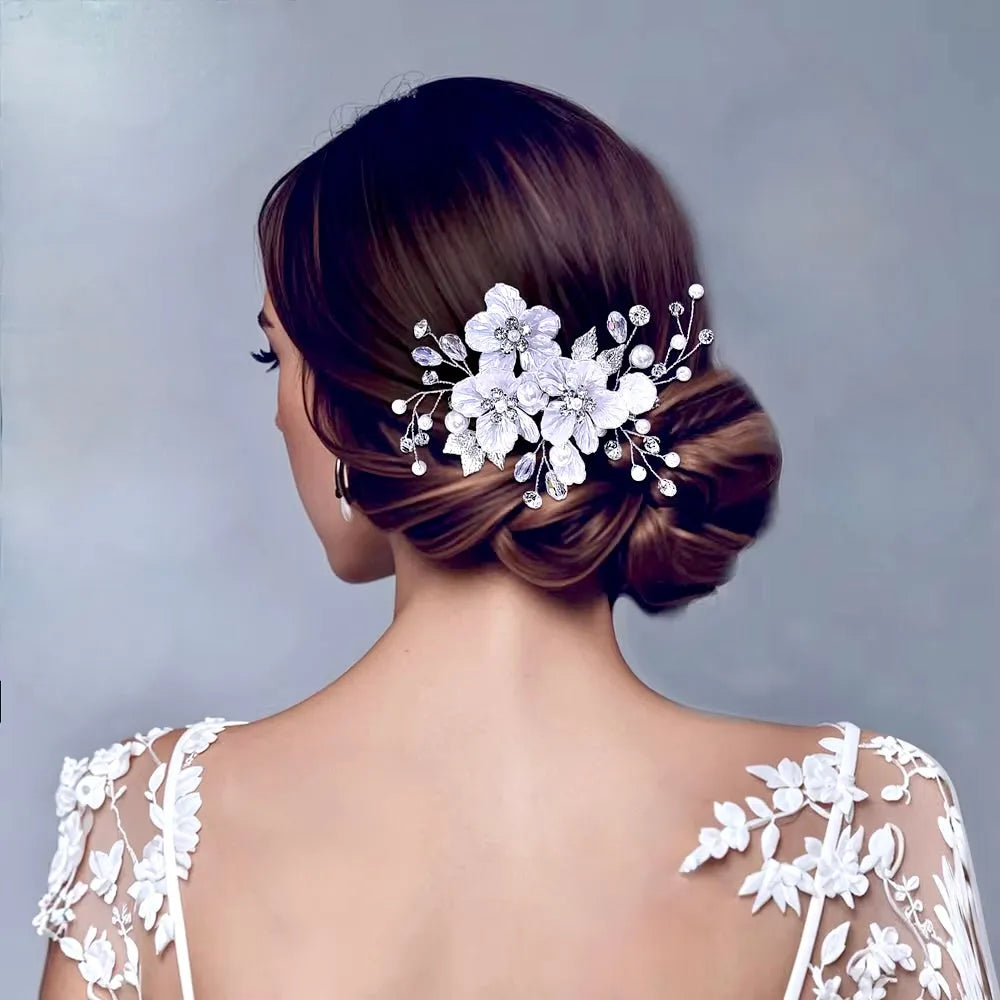 Wedding Hair Accessories - Floral Bridal Hair Clip/Vine