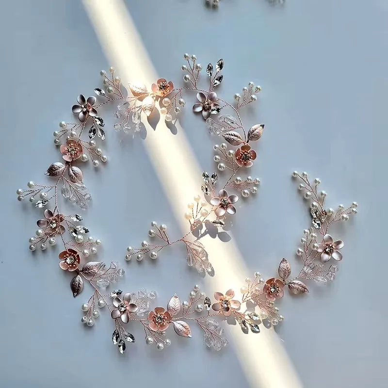 Wedding Hair Accessories - Pearl and Crystal Bridal Hair Vine - Available in Silver, Rose Gold and Yellow Gold