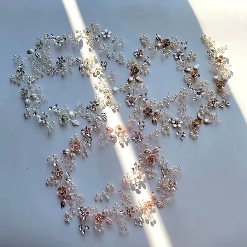 Wedding Hair Accessories - Pearl and Crystal Bridal Hair Vine - Available in Silver, Rose Gold and Yellow Gold