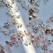 Ti Adora Floral & Pearl Hair Vine Pearl & Crystal Bridal Hair Vine – Long Wedding Hairstyle  main image 4