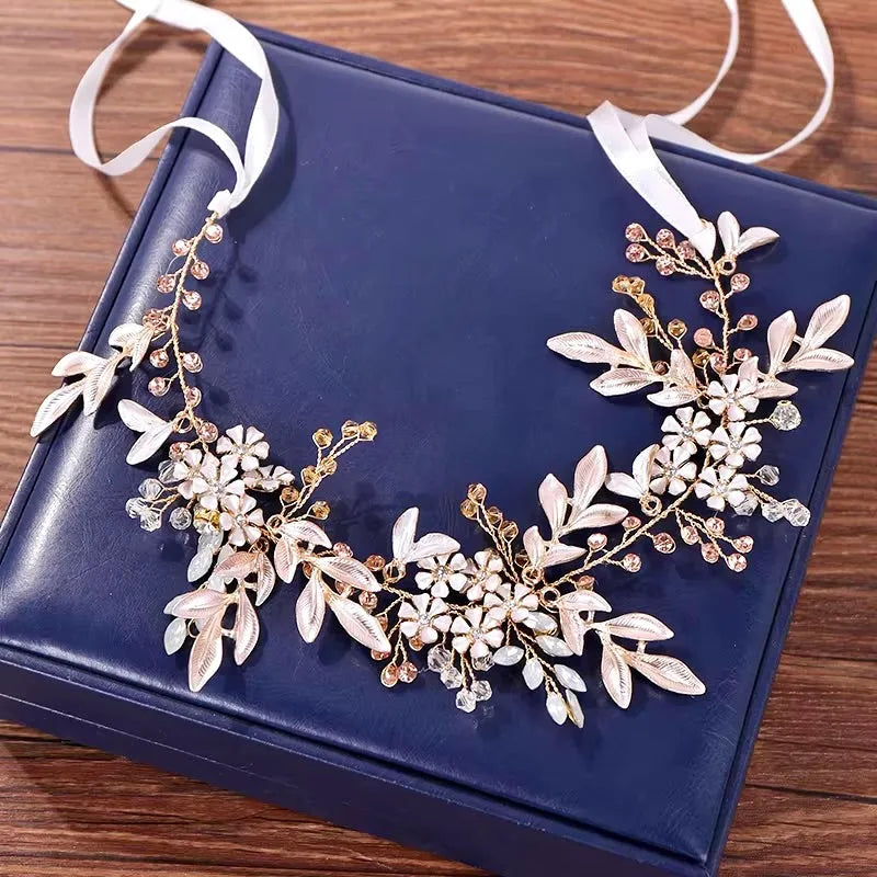 Wedding Hair Accessories - Bohemian Gold Crystal Headband - Available in Gold and Silver