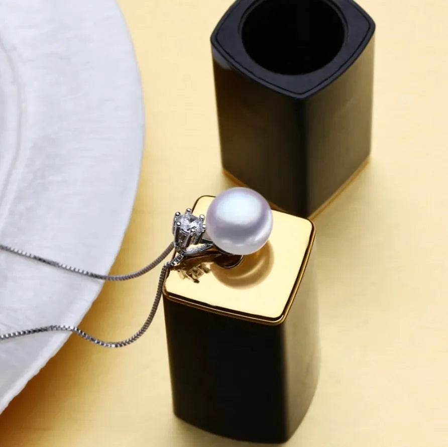 Pearl Wedding Jewelry Sets - Freshwater Pearl and Sterling Silver Bridal Necklace and Earrings Set