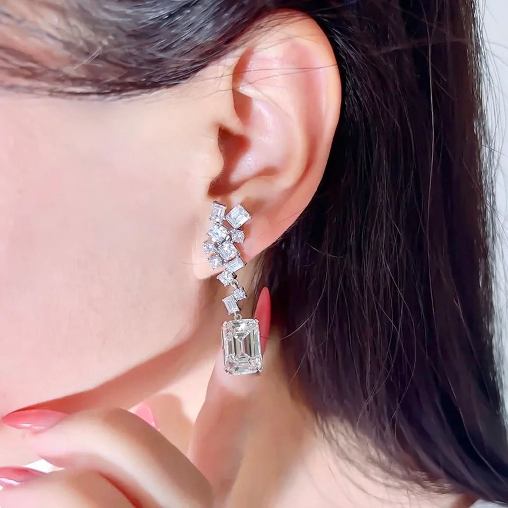 Wedding Jewelry - Cubic Zirconia Bridal Earrings - Available in Silver and Rose Gold