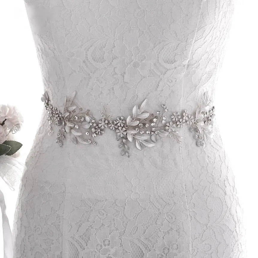 Wedding Accessories - Bohemian Opal Bridal Belt/Sash - Available in Gold and Silver