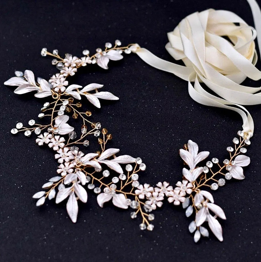 Wedding Accessories - Bohemian Opal Bridal Belt/Sash - Available in Gold and Silver