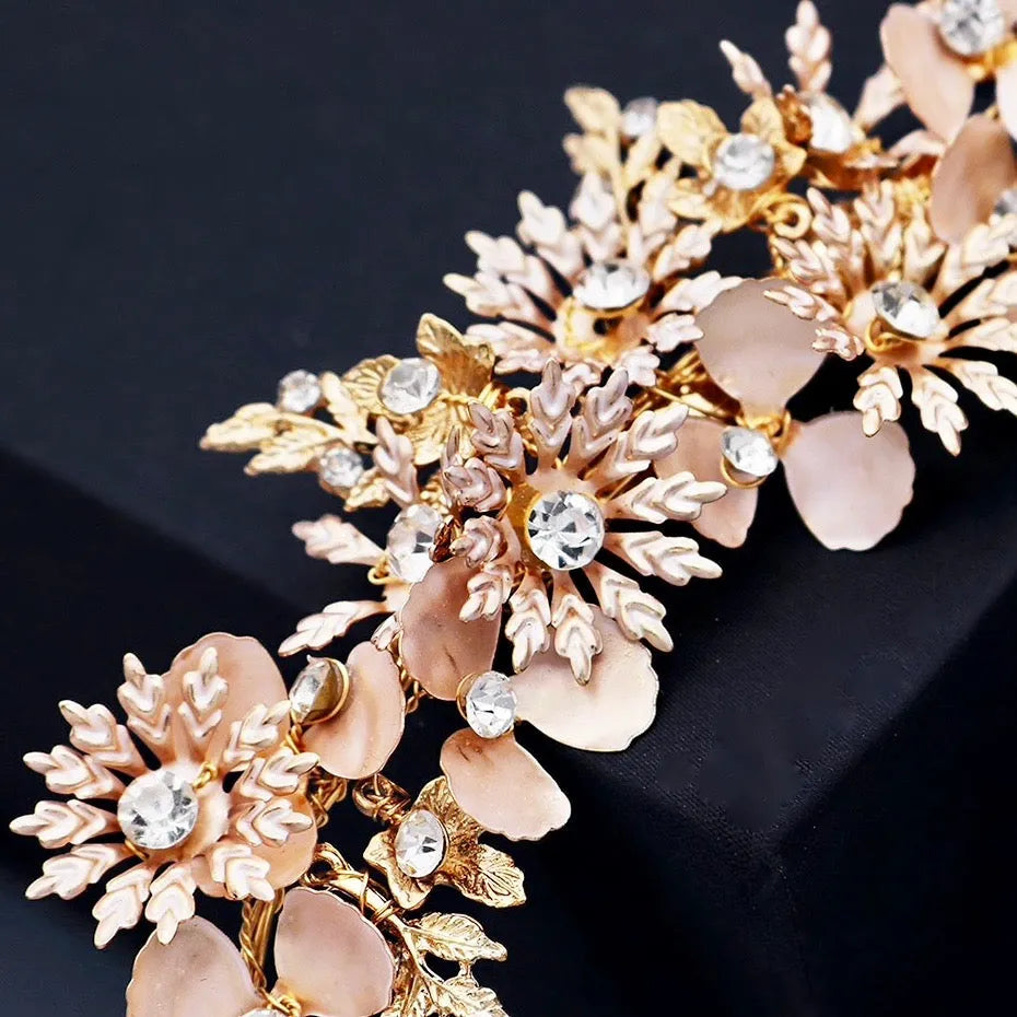 Wedding Hair Accessories - Gold Crystal Bridal Hair Clip