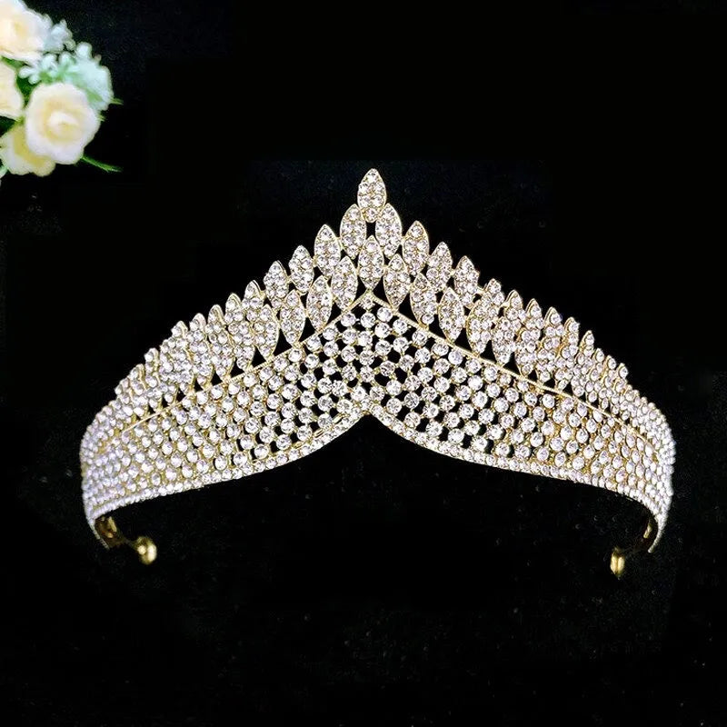 Wedding Jewelry and Accessories - Crystal Bridal Tiara - Available in Gold and Silver