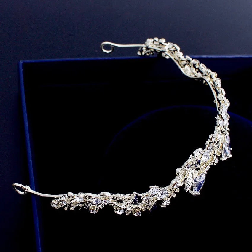 Wedding Hair Accessories - Gold Crystal Bridal Tiara