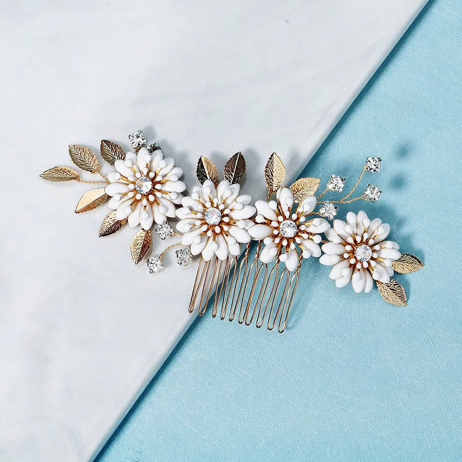 Wedding Hair Accessories - Bohemian Gold Bridal Hair Comb