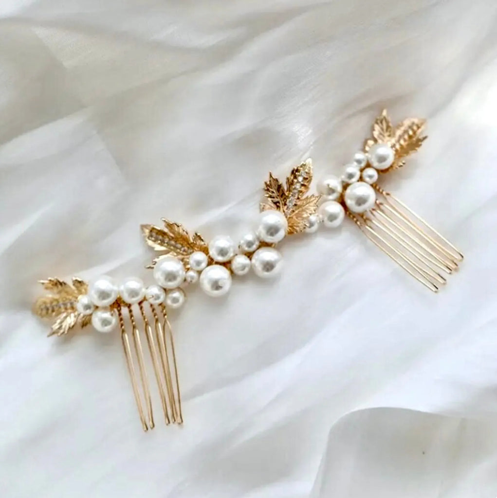 Wedding Hair Accessories - Pearl Bridal Hair Combs Set