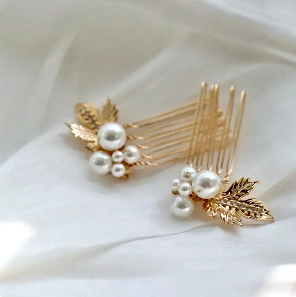 Wedding Hair Accessories - Pearl Bridal Hair Combs Set