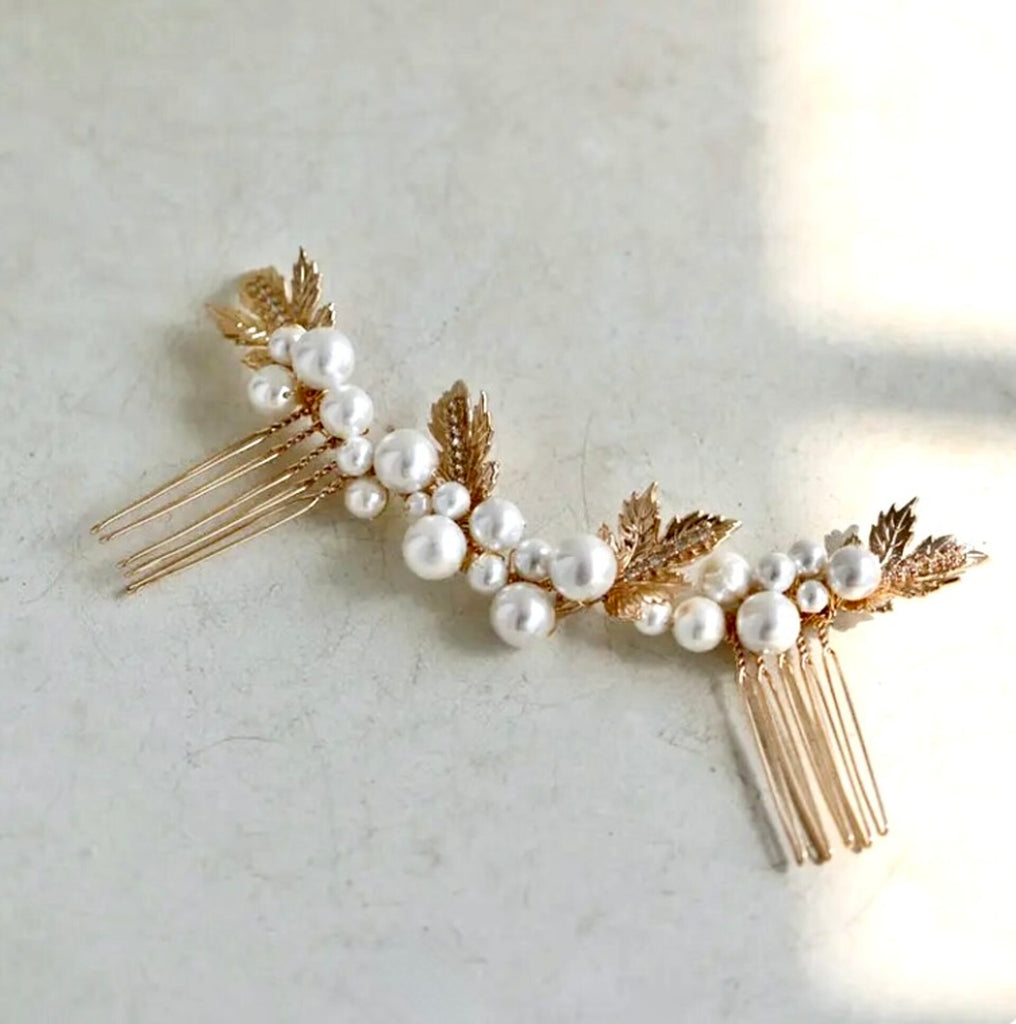 Wedding Hair Accessories - Pearl Bridal Hair Combs Set