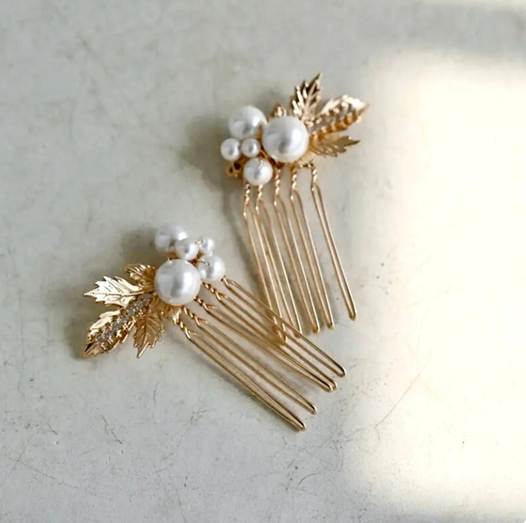 Wedding Hair Accessories - Pearl Bridal Hair Combs Set