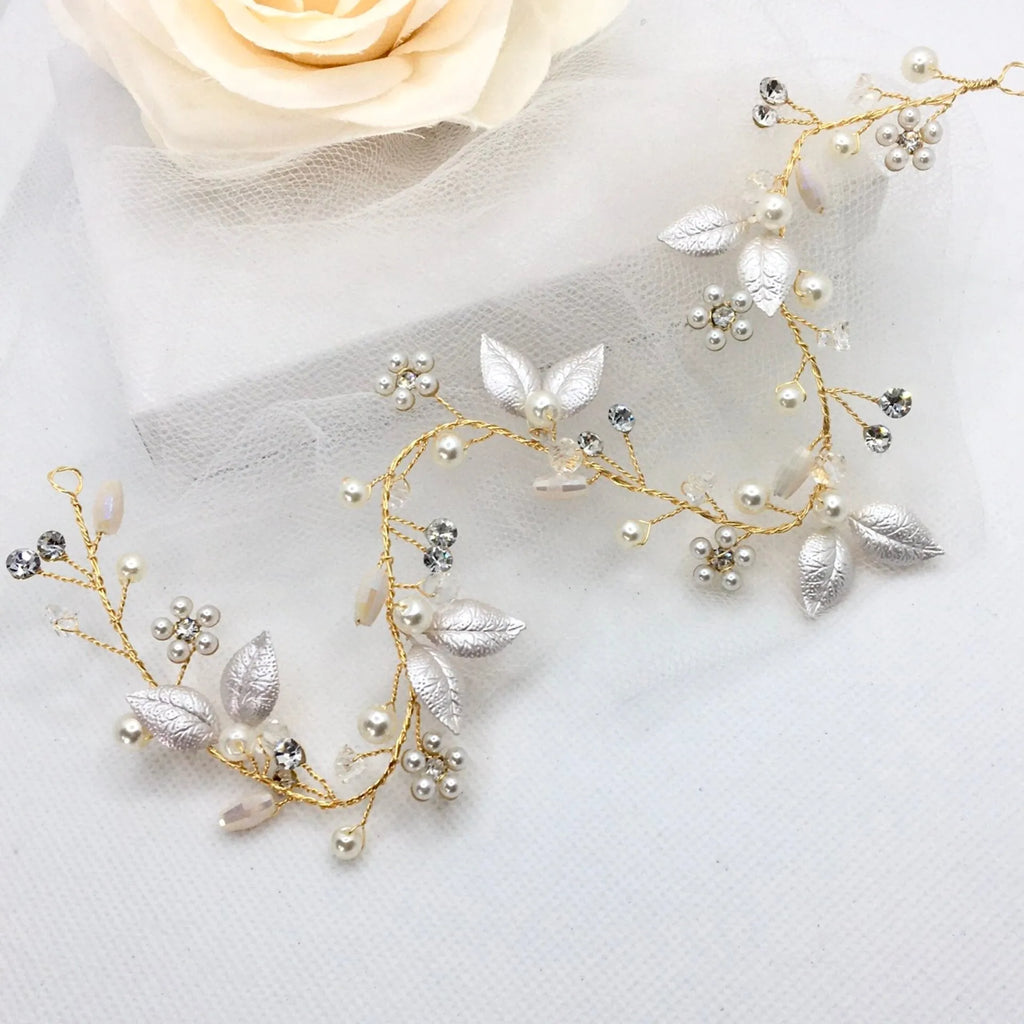 Wedding Hair Accessories - Romantic Floral Bridal Headband / Vine