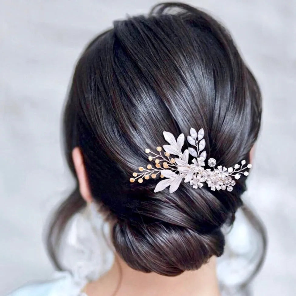 Wedding Hair Accessories - Bohemian Crystal Hair Comb - Available in Yellow Gold, Rose Gold and Silver
