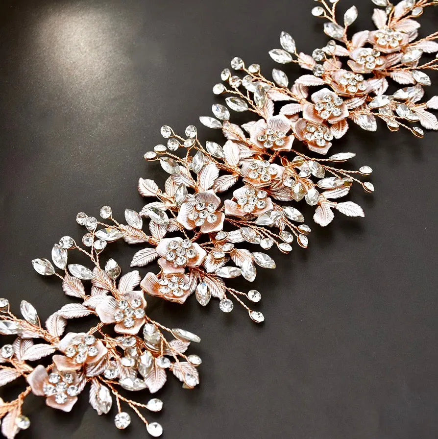 Wedding Hair Accessories - Crystal Bridal Hair Vine - Available in Silver, Rose Gold and Yellow Gold