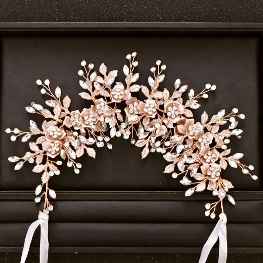 Wedding Hair Accessories - Crystal Bridal Hair Vine - Available in Silver, Rose Gold and Yellow Gold