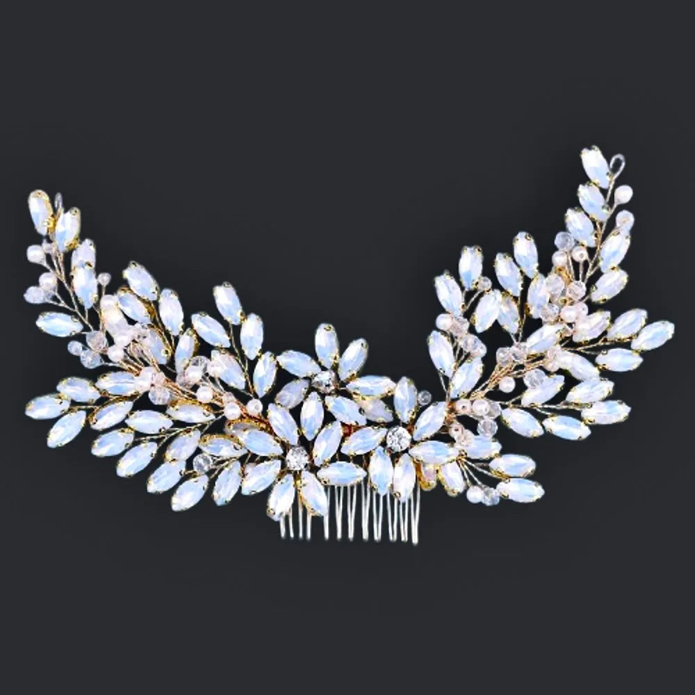 Wedding Hair Accessories - Pearl and Crystal Bridal Hair Comb - Available in Silver, Rose Gold and Yellow Gold