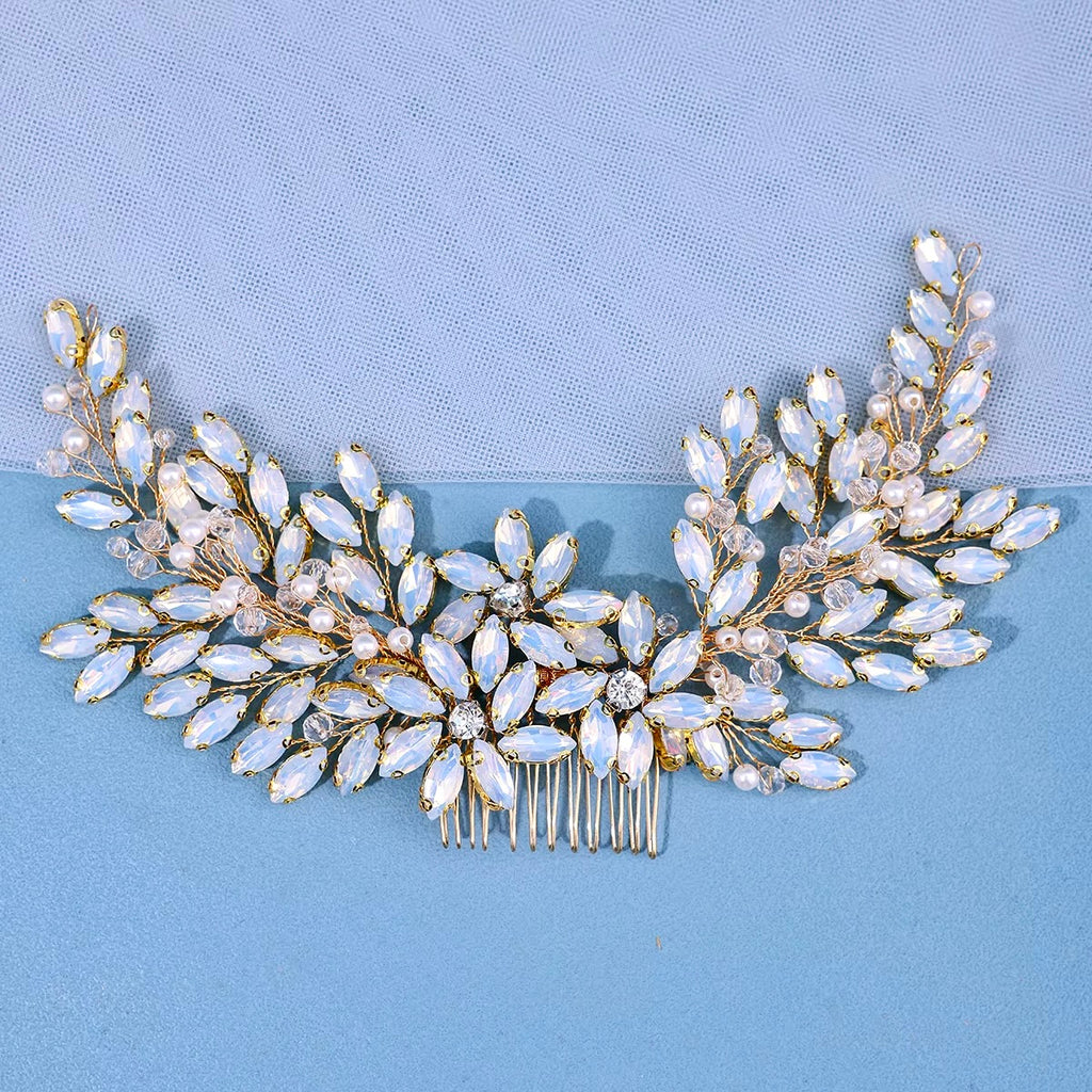 Wedding Hair Accessories - Pearl and Crystal Bridal Hair Comb - Available in Silver, Rose Gold and Yellow Gold