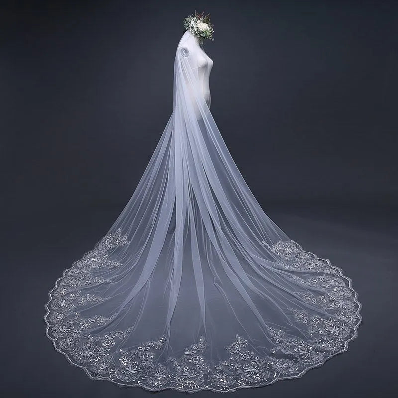 Wedding Veils - Lace Edge Cathedral Bridal Veil