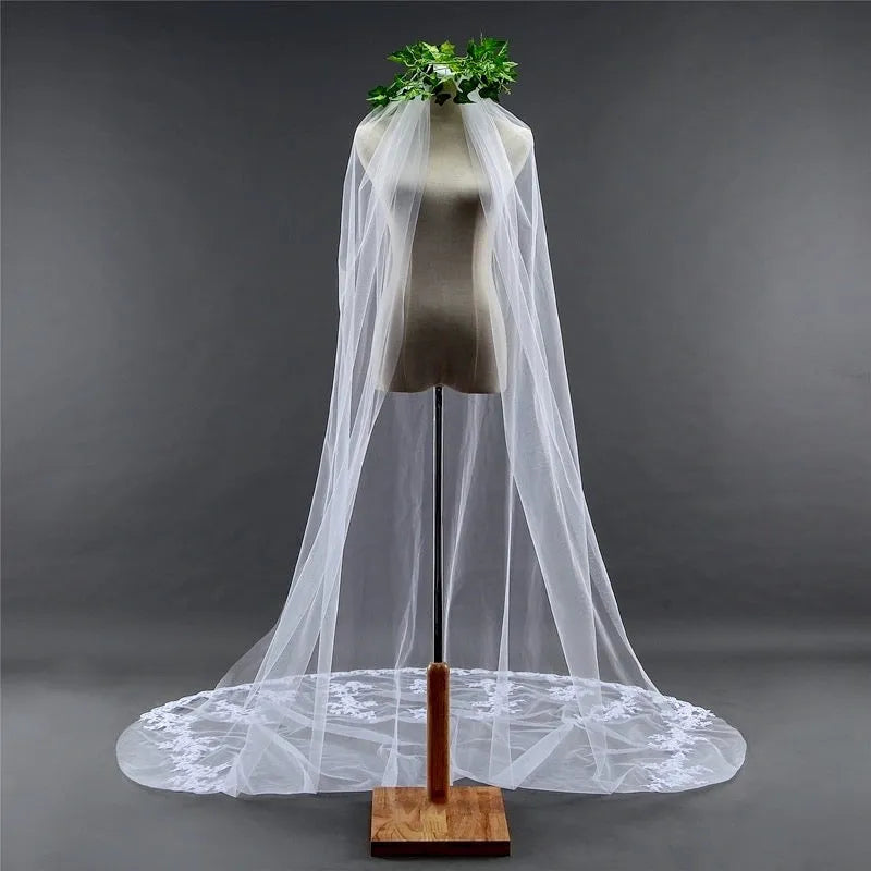 Wedding Veils - Lace Edge Cathedral Bridal Veil