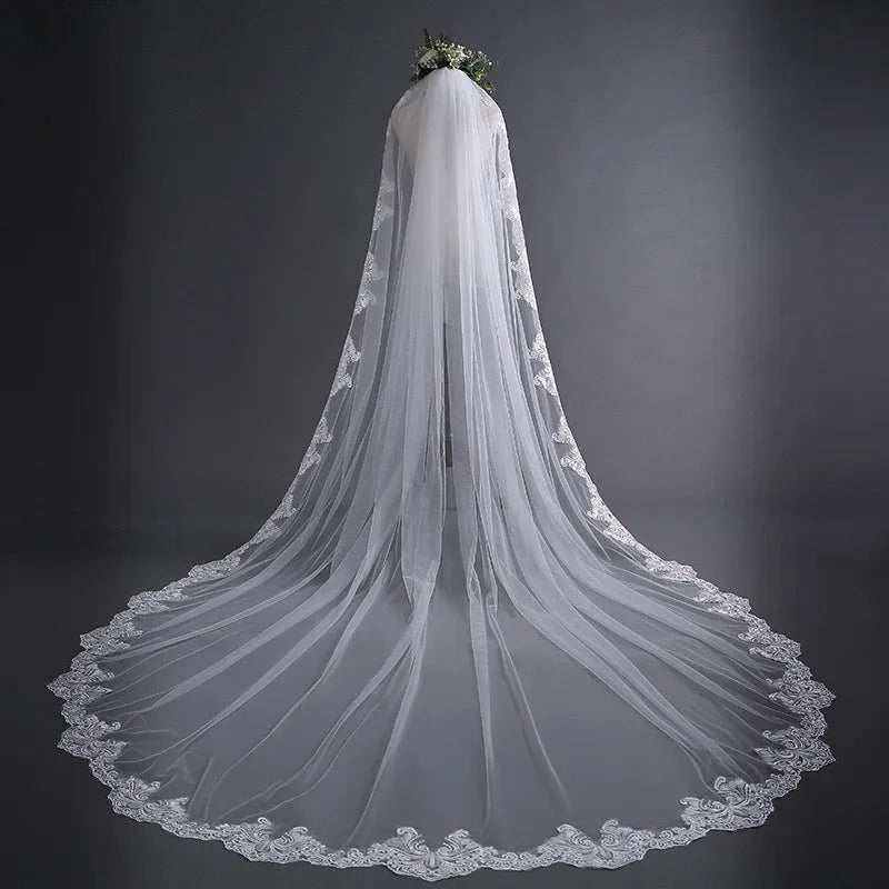 Wedding Veils - Lace Edge Cathedral Bridal Veil