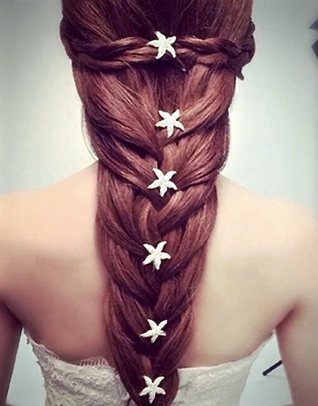 Wedding Hair Accessories - Crystal Sea Star Hair Pins - Set of 5
