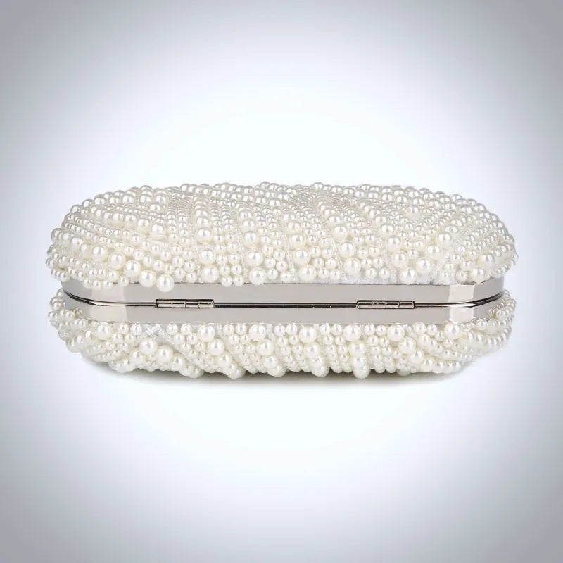 Wedding Handbags - Ivory Pearl Bridal Handbag Clutch