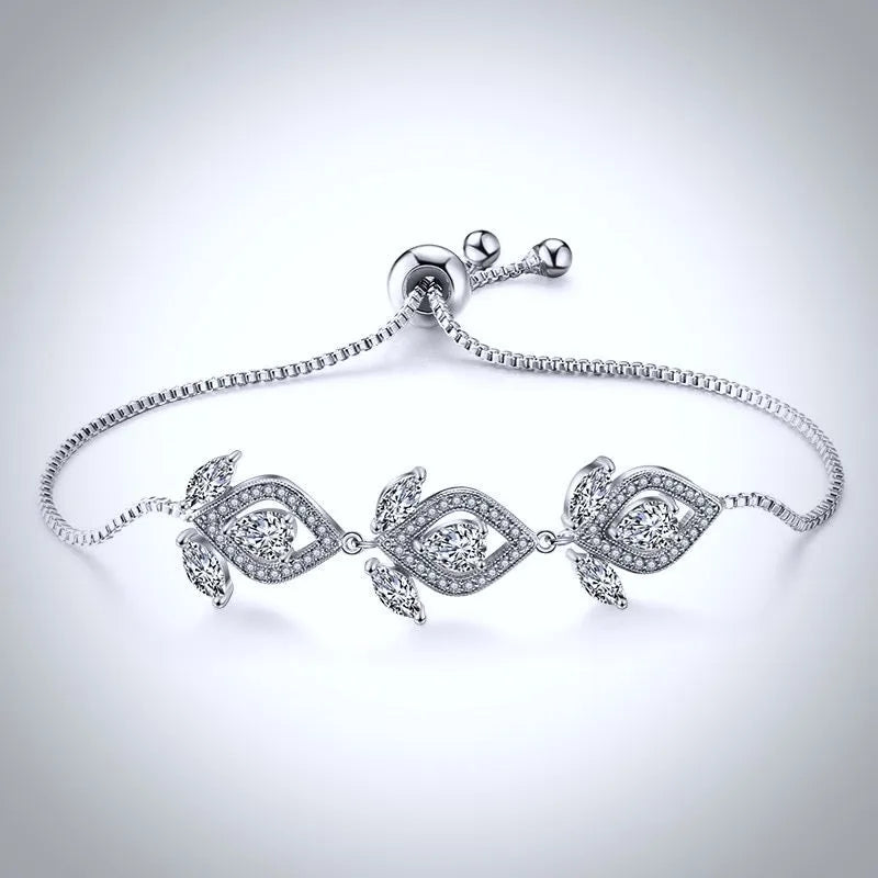 Wedding Jewelry - Silver Cubic Zirconia Bridal Jewelry Set