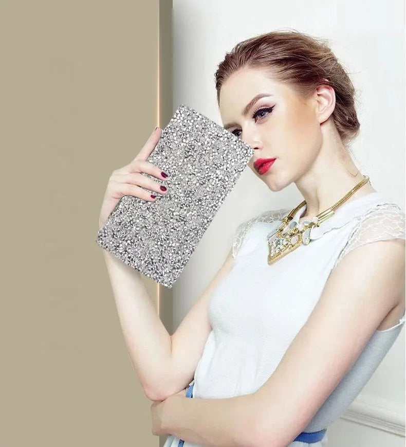 Wedding Accessories - Crystalized Bridal Handbag Clutch