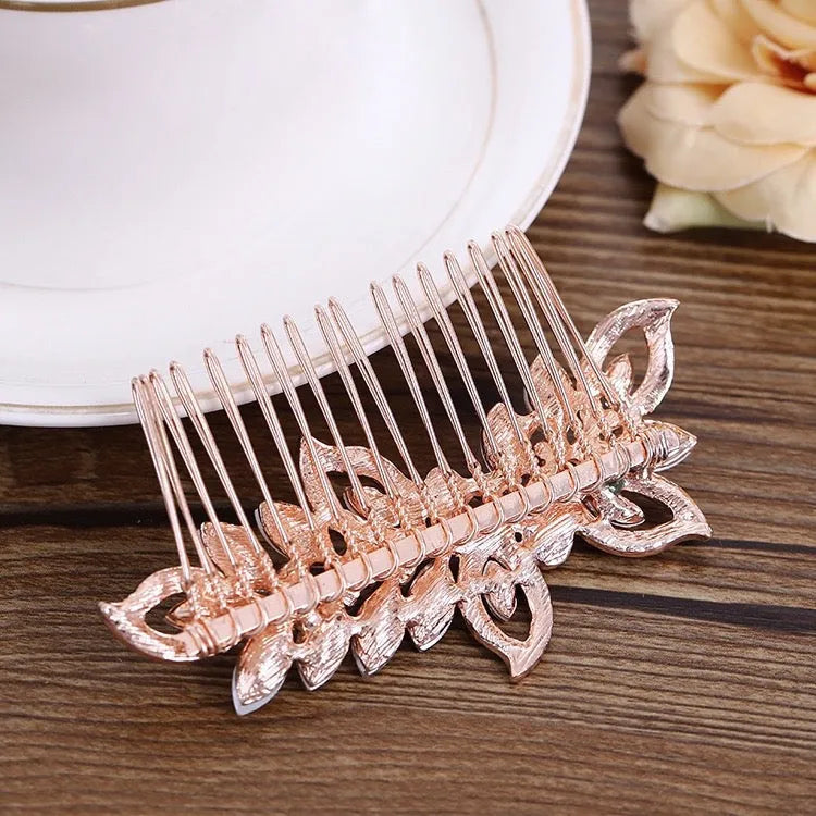 Wedding Hair Accessories - Pearl and Crystal Bridal Hair Comb - Available in Rose Gold and Silver