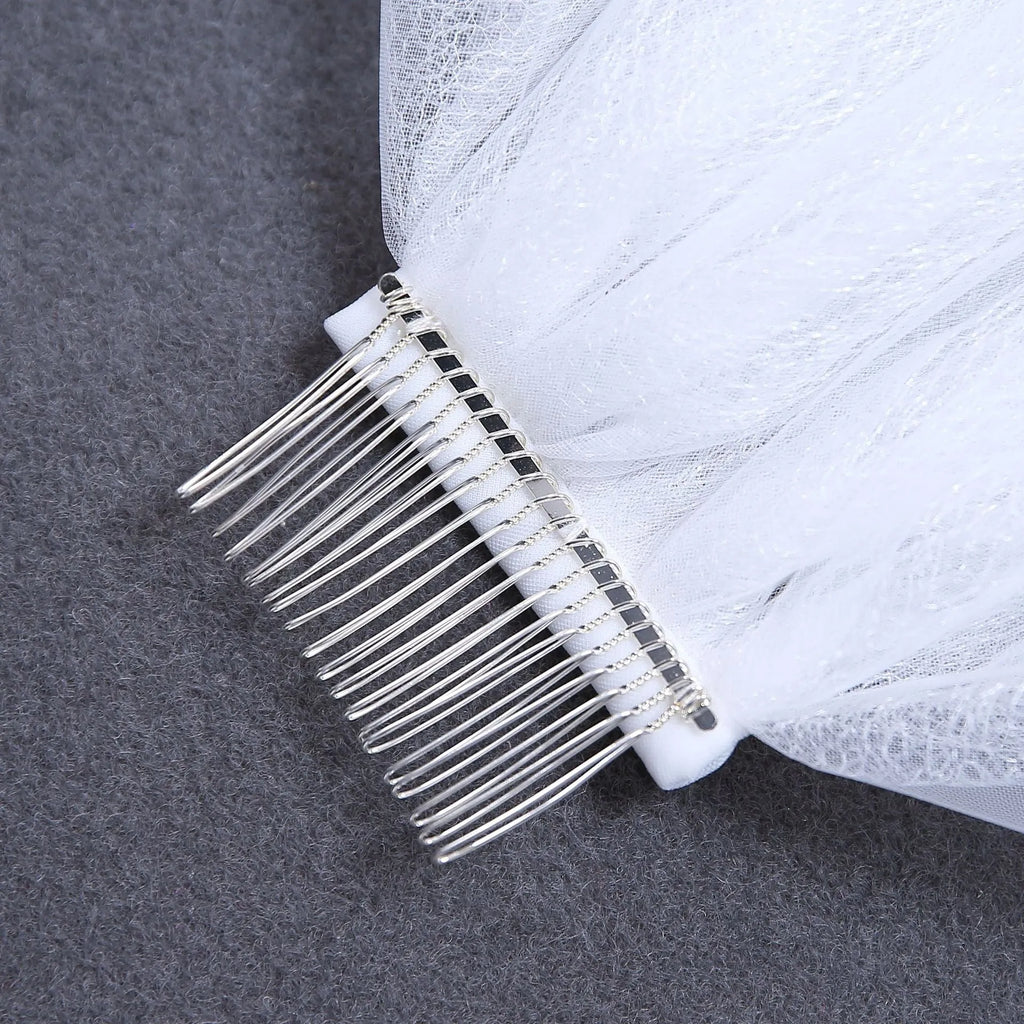 Wedding Veils - Lace Edge Knee Length Bridal Veil