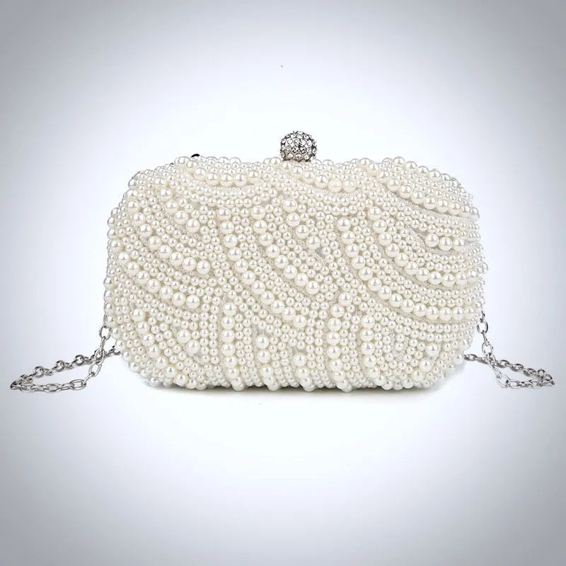 Wedding Handbags - Ivory Pearl Bridal Handbag Clutch