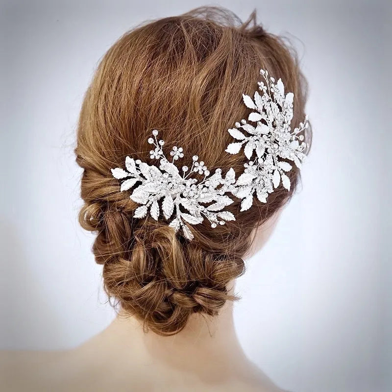 Wedding Hair Accessories - Silver Crystal Bridal Headband/Hair Vine