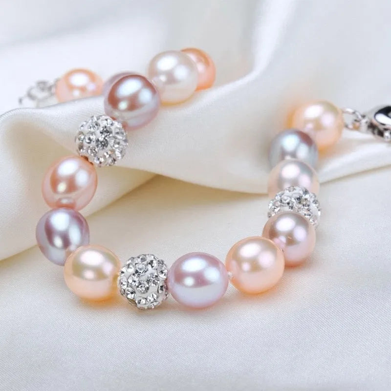 Pearl Wedding Jewelry - Sterling Silver and Natural Pearl 3-Piece Bridal Jewelry Set - More Colors