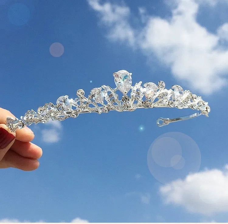Wedding Hair Accessories - Cubic Zirconia Bridal Tiara - Available in Silver, Rose Gold and Yellow Gold