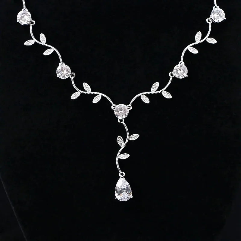 Wedding Jewelry - Cubic Zirconia Bridal Jewelry Set - Available in Silver, Rose Gold and Yellow Gold