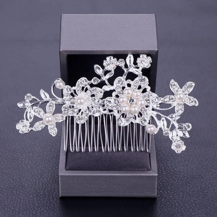 Wedding Hair Accessories - Pearl and Crystal Bridal Hair Comb
