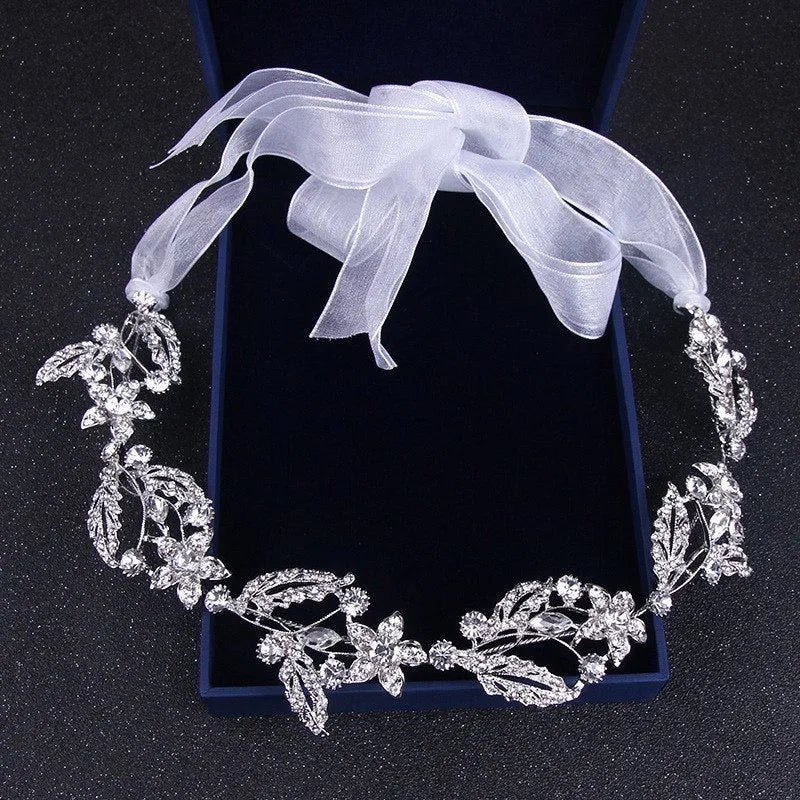 Wedding Hair Accessories - Silver Crystal Bridal Headband
