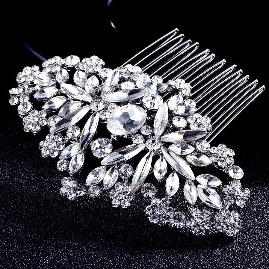 Wedding Hair Accessories - Crystal Bridal Hair Comb - Available in Silver, Rose Gold and Yellow Gold