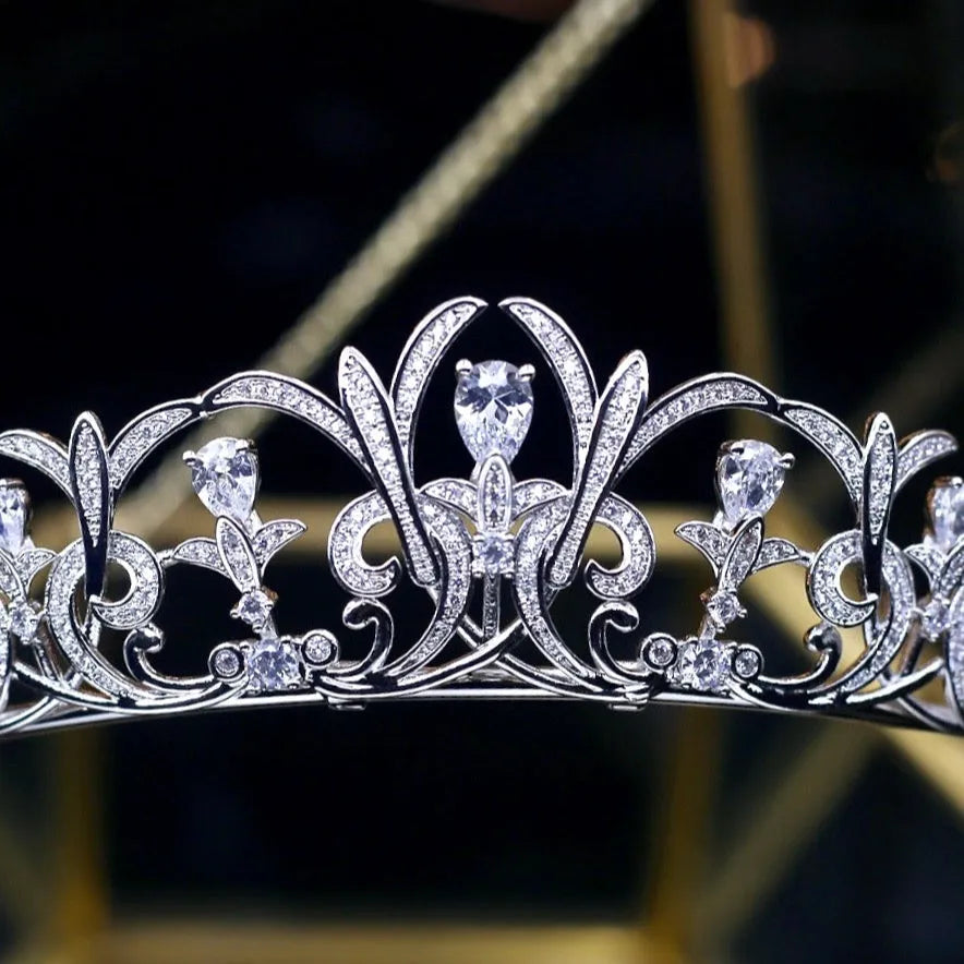 "Alana" - Silver Cubic Zirconia Bridal Tiara