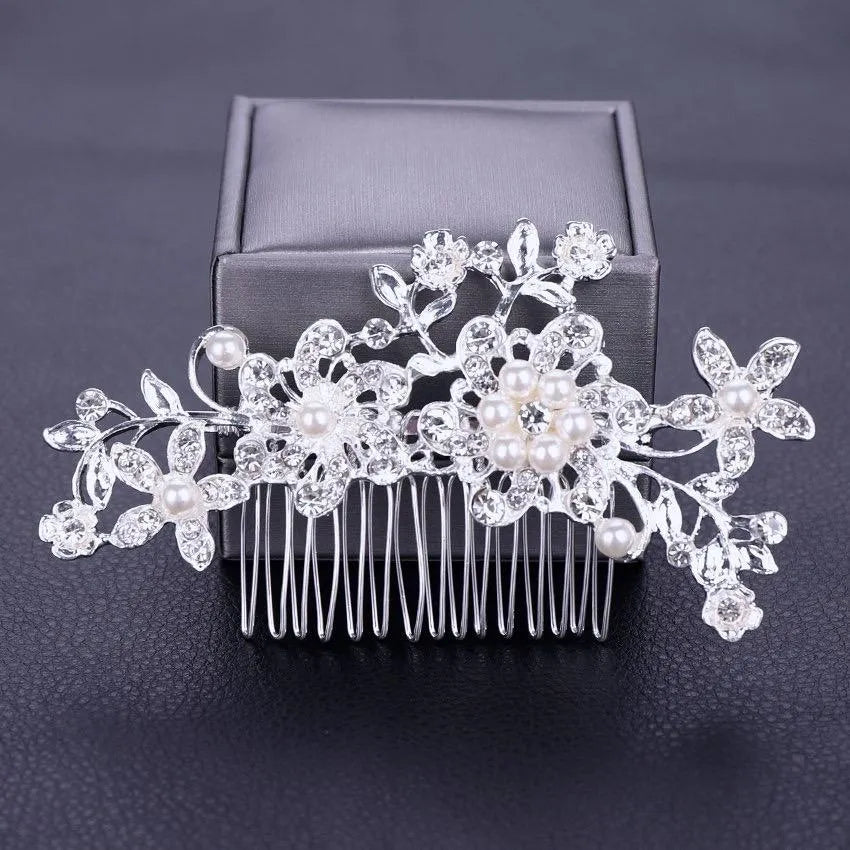 Wedding Hair Accessories - Pearl and Crystal Bridal Hair Comb