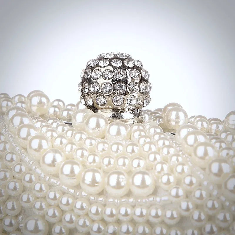 Wedding Handbags - Ivory Pearl Bridal Handbag Clutch