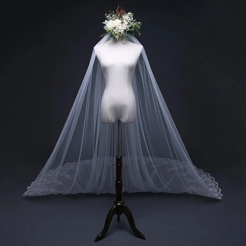 Wedding Veils - Lace Edge Cathedral Bridal Veil