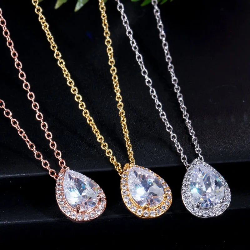 Cubic Zirconia Bridal Jewelry Set