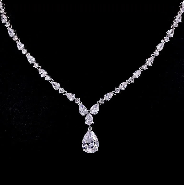 Wedding Jewelry - 3-Piece Cubic Zirconia Bridal Jewelry Set - Available in Silver, Rose Gold and Yellow Gold