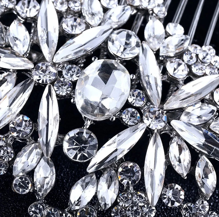 Wedding Hair Accessories - Crystal Bridal Hair Comb - Available in Silver, Rose Gold and Yellow Gold