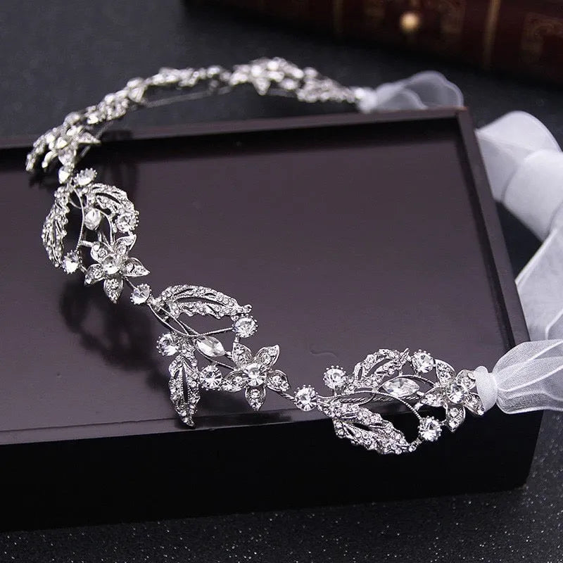 Wedding Hair Accessories - Silver Crystal Bridal Headband