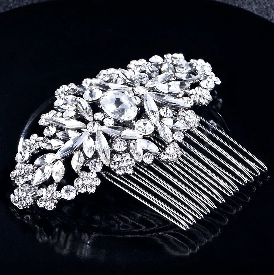 Wedding Hair Accessories - Crystal Bridal Hair Comb - Available in Silver, Rose Gold and Yellow Gold