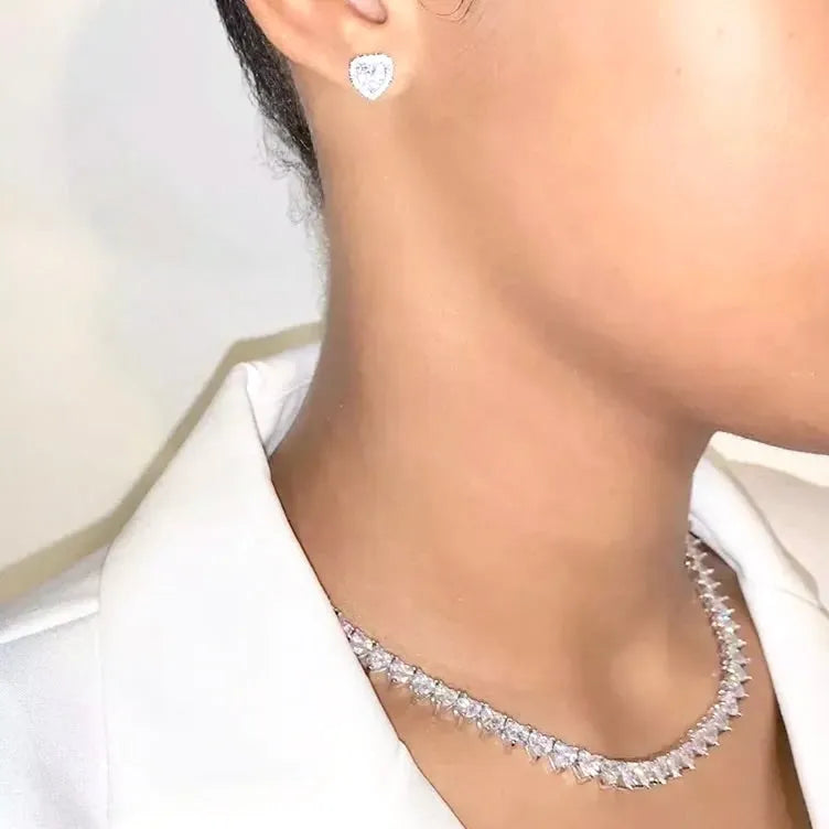 Wedding Jewelry - Heart Cubic Zirconia Bridal Jewelry Set